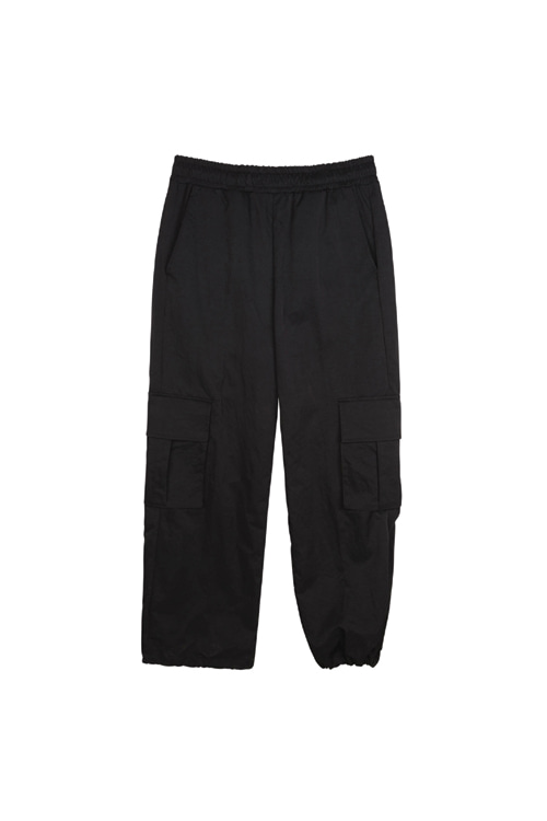 Wide Two-Pocket Cargo String Pants